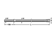 Martello pneumatico Rod With Cnc Milling di cantieri sotterranei