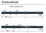 Estremità ad alta resistenza Rod dello stinco dell'acciaio legato degli strumenti di perforazione della roccia R25 R25