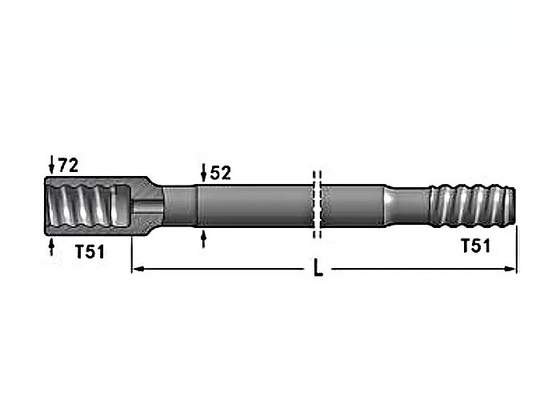 CNC che macina T51 martello pneumatico Rohi per l'estrazione mineraria/che estrae
