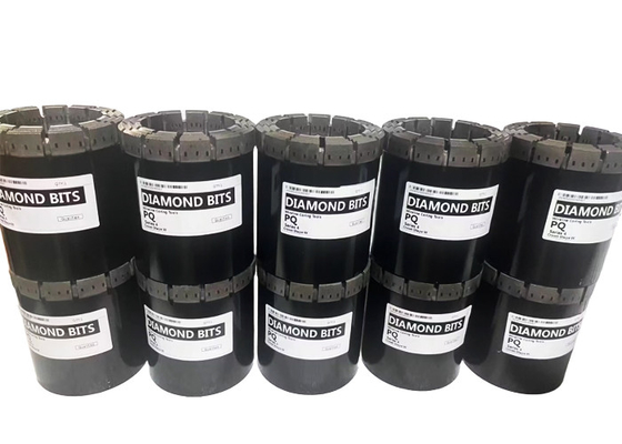 PQ Core Durable Bit Rock Drilling Tools Forma di corona serrata e dimensioni comuni per la serie Q standard estera