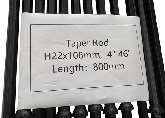 H22x108mm Taper Drill Steel Rod 4/6/7/11/12 Grado Lunghezza 800mm per la trivellazione a martello superiore