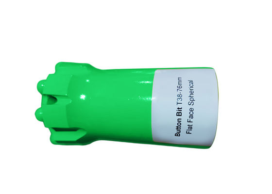 T38 76mm Rock Drilling Tools Flat Face Standard Skirt Threaded Button Bit