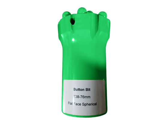 T38 76mm Rock Drilling Tools Flat Face Standard Skirt Threaded Button Bit