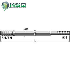 Foro di Rod R/T38-Hex 35-R32 Flessinga dell'indeciso R32 9,5 millimetri