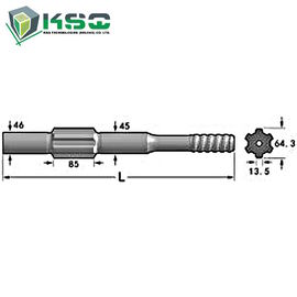 Adattatore YH 65, YH 80, YH 65 RP, YH 70 RP, YH 75 RP, YH 80 RP dello stinco del trapano del Ingersoll-Bordo