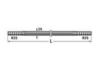 Indeciso R25 Rod del foro 8.6mm di R25-Hex 25-R25 Flessinga
