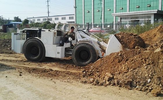 Macchina del caricatore trasportatore ribaltabile di cantieri sotterranei arancio/bianco/giallo