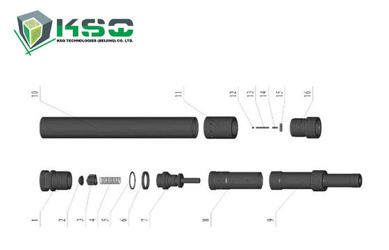 Cassa del pistone martello/DTH4.5-10 degli strumenti di perforazione di cantieri sotterranei DTH DTH4.5